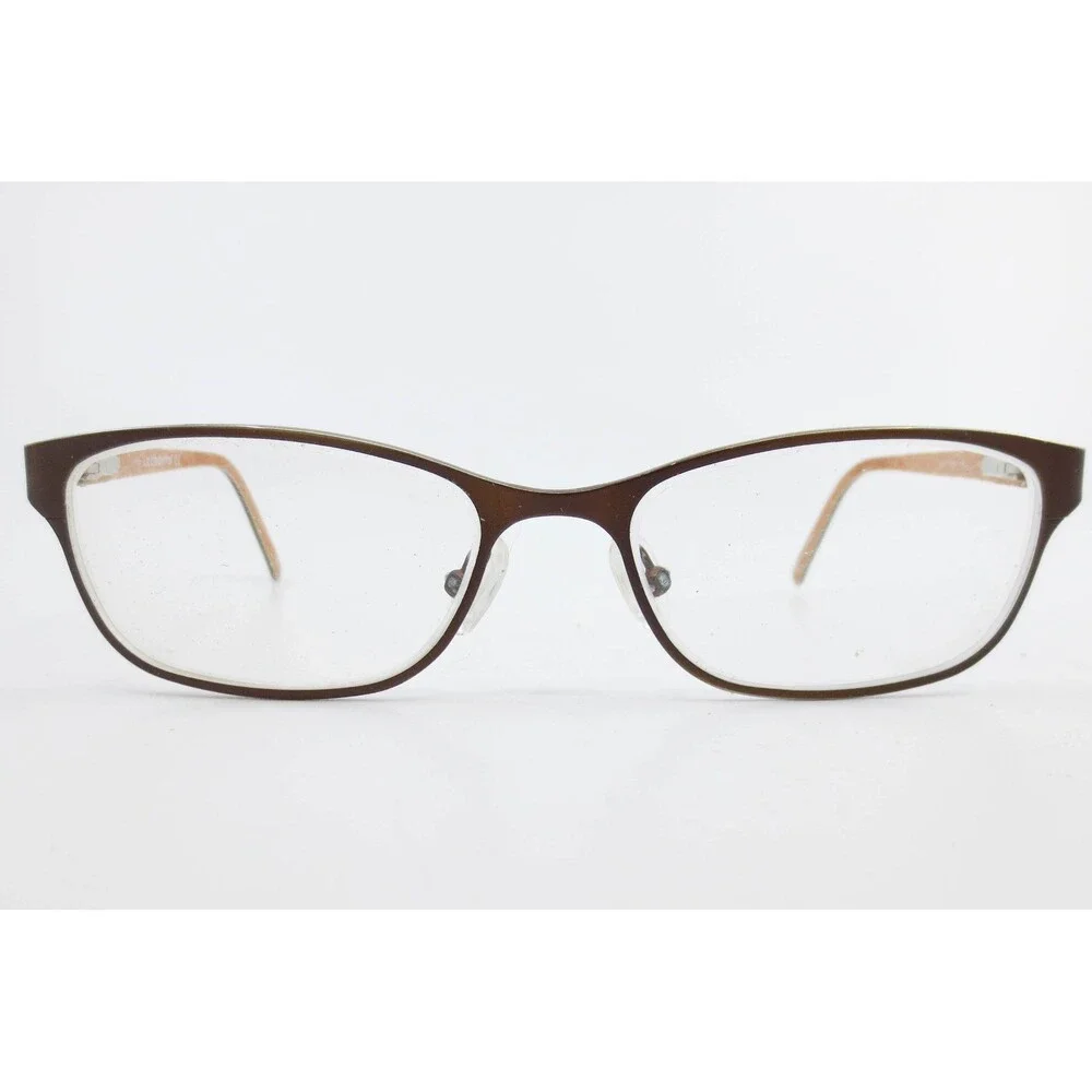 Liz Claiborne L425 0JWU Brown Eyeglasses Frames 50-16-135 Geometric Pattern Mens